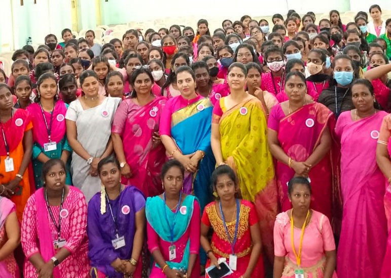 India Turns Pink and Queen Mary College jointly organized Breast Cancer Awareness Drive 2022